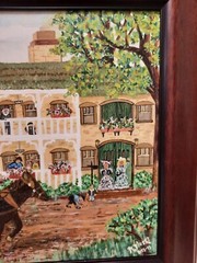 The Little Inn At Banfield Painting On Canvas Signed Framed Ontario Canada