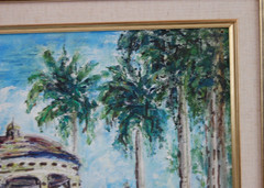 Original Hecto Vidal Oil Painting Glorieta Parque Guanajay Pinar Rio, Cuba 14×11