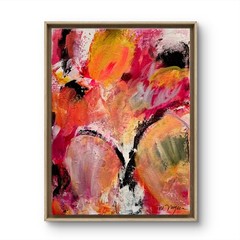 Mary Myers Original Abstract Expressionism 12×16 Abstract Female Form Signed