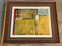 Mid Century Composition Abstract Modernism Expressionism Mixed Media Wove Paper.