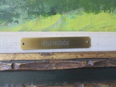 LARGE Mid-Century Oil Painting by Listed Artist S. Gruber BSMT