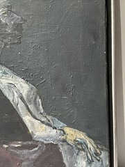MID CENTURY PAINTING CUBIST PORTRAIT MODERNIST EXPRESSIONIST MORTON DIMONDSTEIN