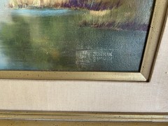 Vintage Ruth Bowman Original Framed Oil on Canvas Florida Landscape