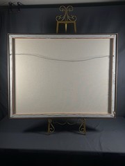 20th Century Original Oil on Canvas Sailboat Seascape Framed 47×37