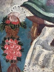 19th Century Retablo Antique Mexican Oil on Tin Painting Holy Child of Atocha