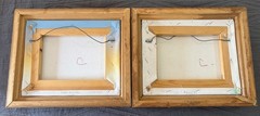 (2) H.Hargrove Serigraphs/Signed/Framed! Cafe/Gas Station & Amish Barn Raising!