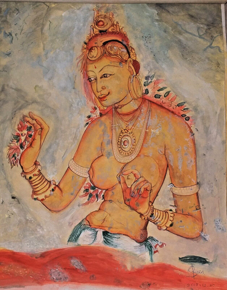 Sigiriya Fresco Painting „Sri Lanka’s Iconic Masterpieces of painting