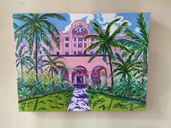 THE ROYAL HAWAIIAN HOTEL Gallery Wrap Painting Waikiki Honolulu Hawaii K C Jones