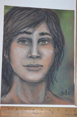 Original Art chalk Pastel Portrait 9 x 12 inches