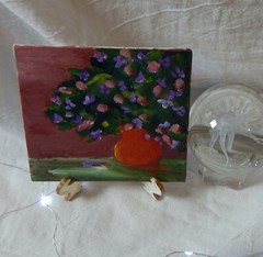 ORIGINAL ART PAINTING COLORFUL BRIGHT FLORAL FLOWERS STILL LIFE USA SUE FURROW