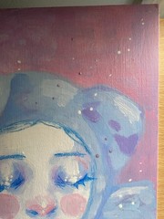 Pastel Clown Puppy Fantasy Painting On 11×14 Canvas Board