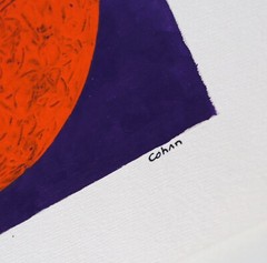 Original CohAn Painting Acrylic on Paper Titled „Sphere #2“ Online Art Show Sale