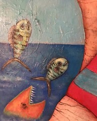 Elephant Lady Tourist Naples Florida Original Acrylic Painting 30×40 In Jocelyn