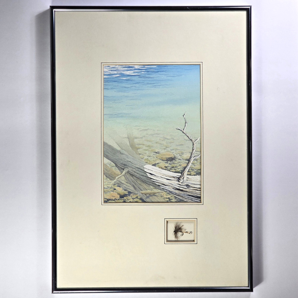 Original Jack Tavenner Watercolor Painting ~ Fly Fishing, Pacific Northwest, PNW