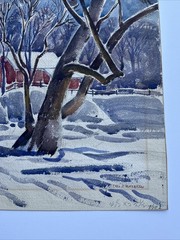 ANTIQUE PAINTING AMERICAN LANDSCAPE IMPRESSIONIST CARL ZIMMERMAN OHIO INDIANA