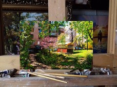 Original Oil Painting Arseni – SPRING FLOWERING 12″x8″ Impressionist Garden Art