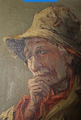 Maritime Breast Portrait, Signed – Oil / Canvas 30x24cm / Shellac Frame 45.5×40.0cm