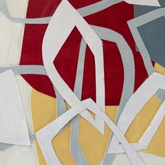 Beto Mejia Original Modern Abstract Expressionist Art Painting Collage