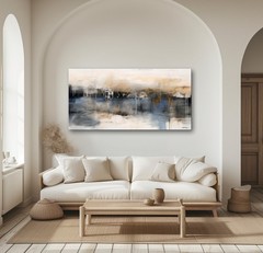 Large Abstract Canvas Painting, Textured Canvas wall art, Framed, Signed