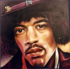 Jimi Hendrix 48×48 Huge Acrylic On Canvas Original Art Painting 4 Foot!