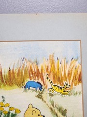 Winnie The Pooh & Friends Original Watercolor Painting Signed Art Nursery VTG