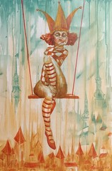PAINTING ORIGINAL Oil canvas contemporary art MODERN by Pronkin 2026 SWING