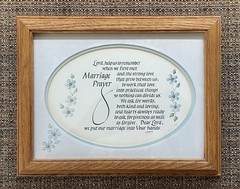 MARRIAGE PRAYER CALLIGRAPHY FRAMED WATERCOLOR ART RUTH JOY 1989 ORIGINAL MONTANA