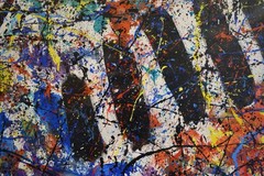 Jackson Pollock Style Giant Canvas Painting 84”X62” (7 Foot) Abstract Modern XL