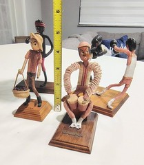 4 Antique Cuban Sculpture Cuban Art Vintage Cuba Figurines