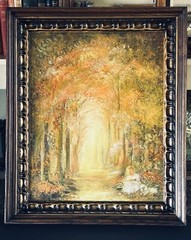Vintage Impressionist Oil on Canvas Painting • Renée Boccard • 16×20 in Framed