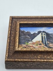 Chapel of the Holy Cross Small Oil Painting By Helen Wiendl Sedona Arizona 4X6