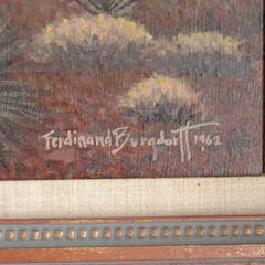 1962 Ferdinand Burgdorff Desert Landscape California Visionary Transcendentalist