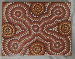 #AB1219. ABORIGINAL ART BY ANGELA BLAKENEY WITH CERTIFICATE OF AUTHENTICITY