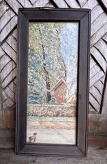Antique 1920’s Art Watercolor Painting, Signed Framed Mildred Ayling Parker