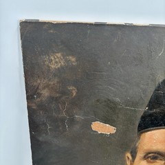 Husband Wife Portrait Paintings Pair Folk Art Primitive Victorian Ancestor Vtg