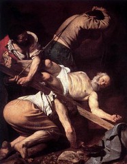 Excellent Oil painting The Crucifixion of Saint Peter on the cross in field 36″