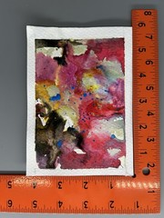 Miss Rina Small Abstract Art 6”x4” Original Watercolor Painting Dreamscape 8