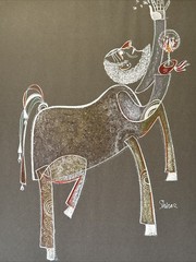 Mid Century Painting Surrealist Iran Iranian Rare Shiraz Modernism Vintage 1960