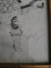 Vintage NATIVE AMERICAN Graphite Artwork SKETCH PRINT Mark Coleman 91 Picture