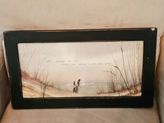 David Bailey Watercolor Painting Sea Shore Beach Scenery Original Artwork Framed