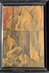 Dalia M (Mexicain , 20th Century) Fantastic Rare Surrealism Oil Painting