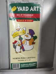 Yard Art Pattern North Pole Greeting