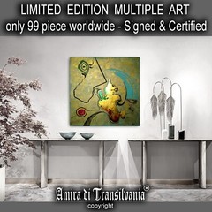 Contemporary Art Abstract Painting Minimalist Original Signed Artist Golden Leaf