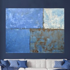 Mark Little Original Giant Canvas Painting 84”X62” (7 Foot) Abstract Modern XL