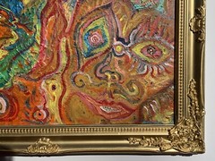 Textured Abstract Painting on Canvas by Serg Graff, „Magical Friends“, COA