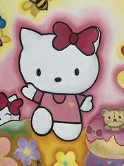 HELLO KITTY OIL PAINTING ON CANVAS Original Oil Painting Hand Painted 16 by 20