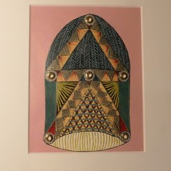 MARCUS CAIN PAINTING YEAR 2000 HELMET IN ORIGINAL CUSTOM METAL FRAMED
