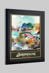 Fishing The Adirondacks Trout Bass Sports Art Travel Poster Prints