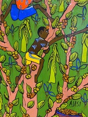 Ajasi Alama Painting Zimbabwe Africa Art Folk Children Decor