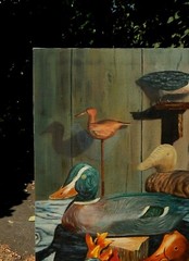 Duck Decoy Carvings, Original Oil Painting by Jean Tyzil. 22 x 30 Excellent Cond
